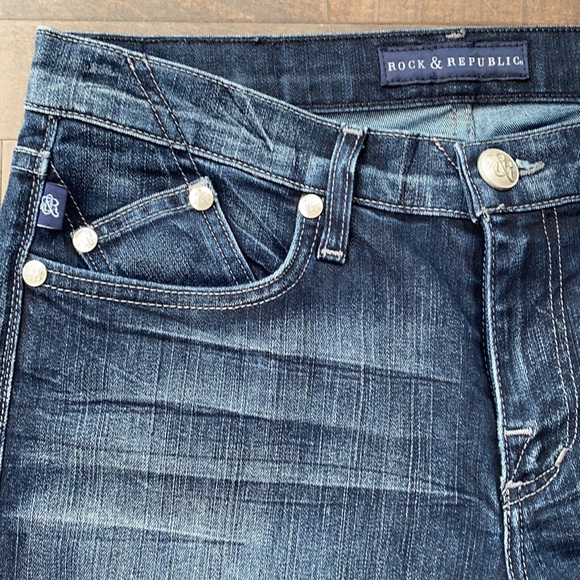 Rock & Republic Blue Sienna Straight Leg Jeans Size 29 - Picture 4 of 13